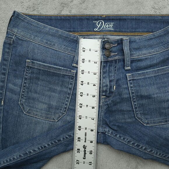 Old Navy Jeans Women's 6 Blue Low-Rise The Diva Capri Denim Pants 22" Inseam - Picture 6 of 14